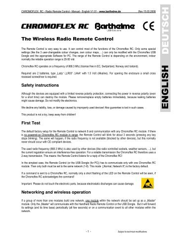 The Wireless Radio Remote Control