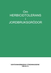 Om herbicidtolerans i jordbruksgrödor - Om Gentekniknämnden