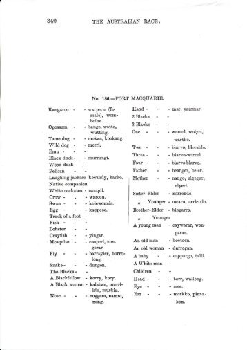 A Biripi word list