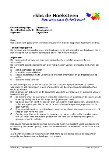 202 Responsiviteit - de Hoeksteen