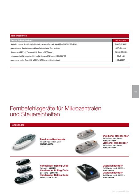 Unser Katalog - Urbaco