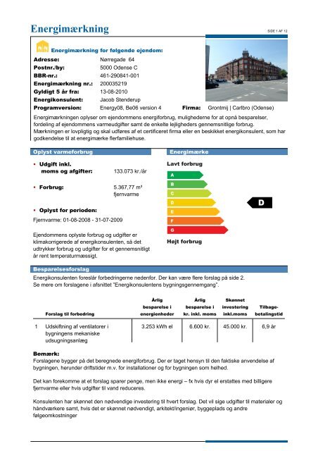 Energimærkning - Kollegieboligselskabet