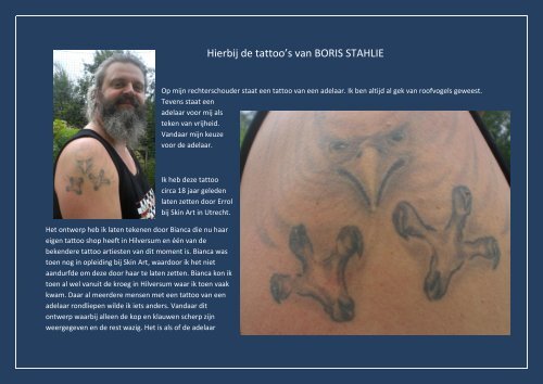 Hierbij de tattoo's van BORIS STAHLIE - Hdcn Nh