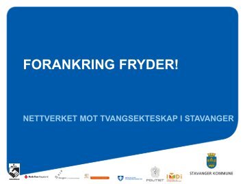 FORANKRING FRYDER! - Helsekompetanse.no