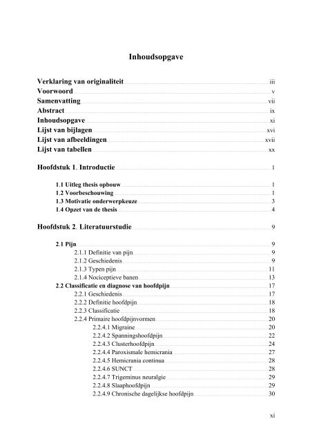 Hoofdpijnonderzoek inclusief hoofdpijn behandelprotocol