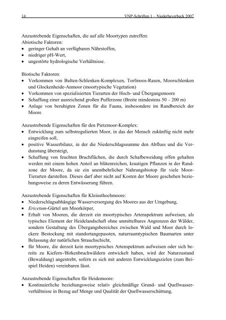 VNP–Schriften 1 - Verein Naturschutzpark eV