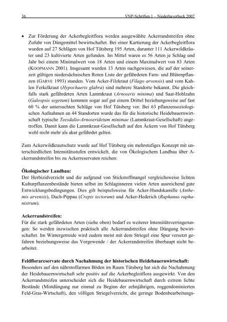 VNP–Schriften 1 - Verein Naturschutzpark eV