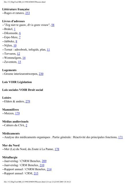 La Bibliographie de Belgique - Koninklijke Bibliotheek van België