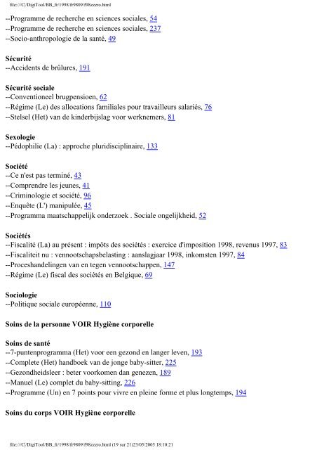 La Bibliographie de Belgique - Koninklijke Bibliotheek van België