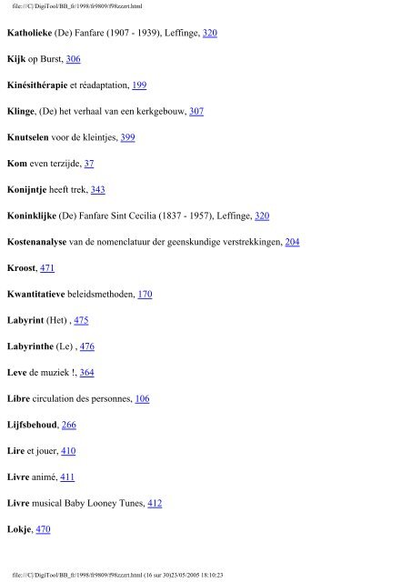 La Bibliographie de Belgique - Koninklijke Bibliotheek van België