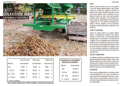 CATÁLOGO DE PLANTA MICORRIZADA PARA PLANTACIONES 2013/2014