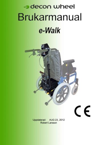 Brukarmanual e-Walk - Decon Wheel