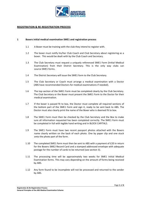 registration & re-registration process - Amateur Boxing Scotland