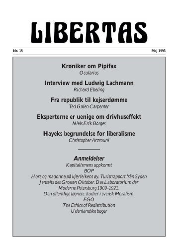 Krøniker om Pipifax Interview med Ludwig Lachmann Fra ... - Libertas