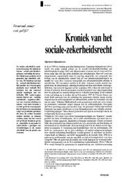 Kroniek van het sociale-zekerheidsrecht - Nemesis