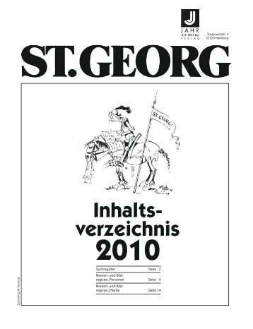 Inhalts- verzeichnis 2010 - St. Georg