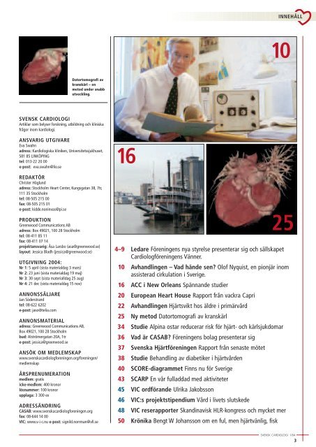 Läs hela numret - Svenska Cardiologföreningen