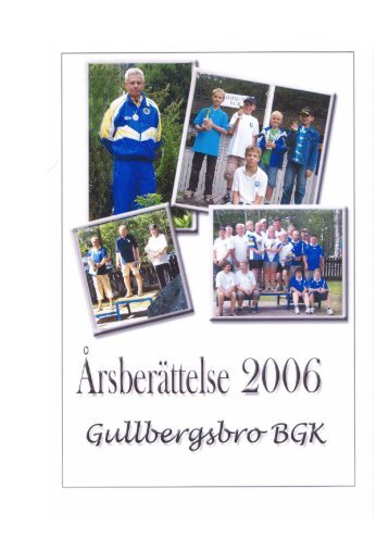 resultatbudget 2006 - Gullbergsbro Bangolfklubb