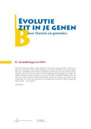 Evolutie zit in je genen leerlingenmateriaal - Biomaatschappij