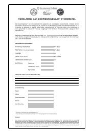 Overige documenten voor de keuring en gebruikers handleiding