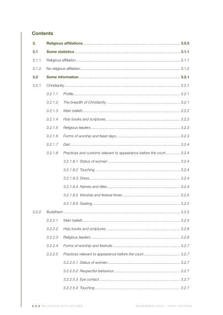 Chapter Three: Religious affiliations - Supreme Court of WA