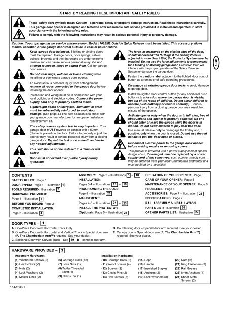 Garagentoröffner Modell MotorLift 1000 Instructions - Garagedoors.be