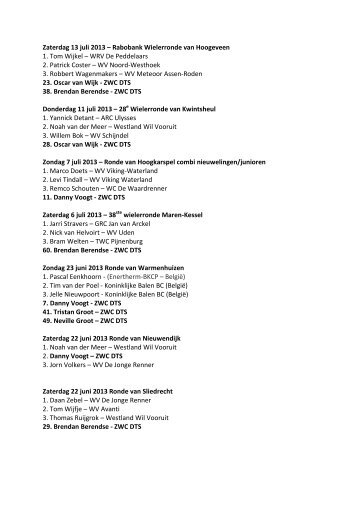 Uitslagen Nieuwelingen 2013.pdf - Zwc Dts