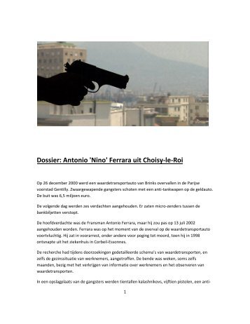 Dossier: Antonio 'Nino' Ferrara uit Choisy-le-Roi - Crimescene.PRO