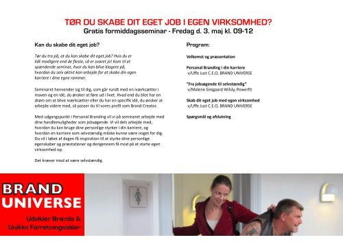 tør du skabe dit eget job i egen virksomhed? - Brand Universe