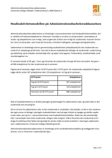 Studieaktivitetsmodellen - University College Lillebælt