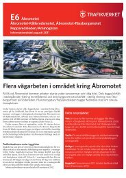 Flera vägarbeten i området kring Åbromotet