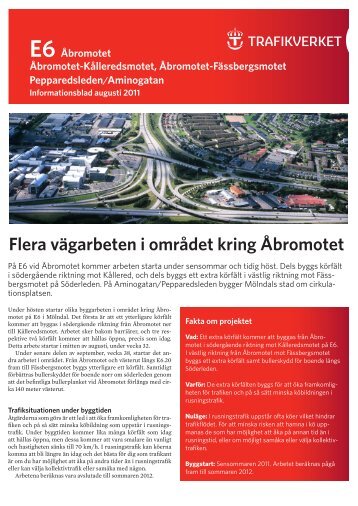 Flera vägarbeten i området kring Åbromotet