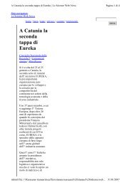 A Catania la seconda tappa di Eureka - Ufficio Stampa - CNR