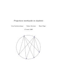 Projectieve meetkunde en dualiteit - J.P. Hogendijk