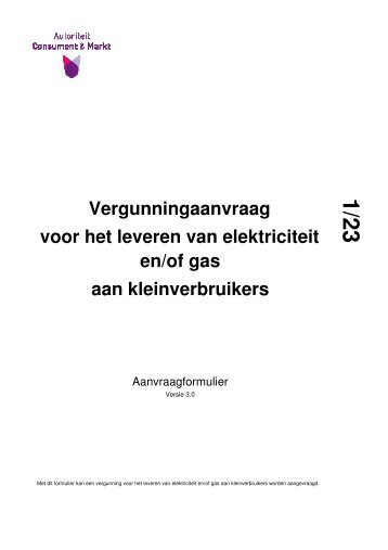 Download aanvraagformulier voor het leveren van elektriciteit en gas