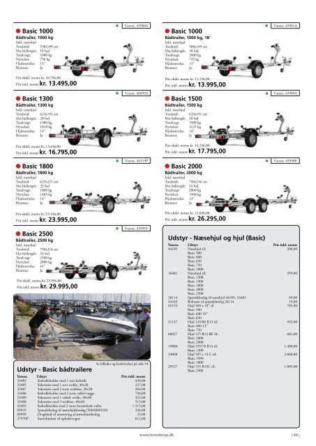 det komplette program af Markedets bedste Bådtrailere - vk karup