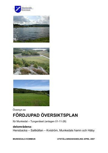 FÖRDJUPAD ÖVERSIKTSPLAN - Munkedals kommun