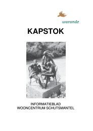 Kapstok infoblad maart 2010.indd - Warande