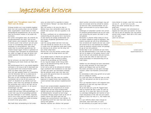 INzicht Nr 26, Jaargang 7, nummer 3 - Nederlandse Vereniging voor ...