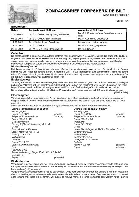 Zondag 28-08-2011.pdf - Dorpskerk De Bilt