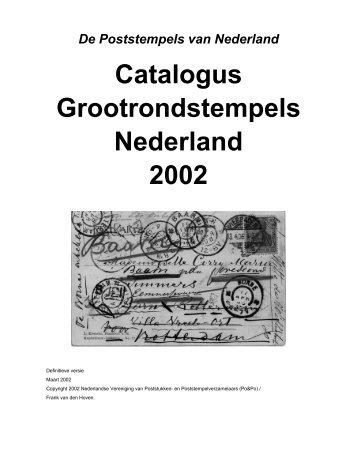 Catalogus Grootrondstempels Nederland 2002 - Poststukken ...