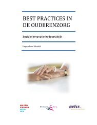 BEST PRACTICES IN DE OUDERENZORG - SOCIALE INNOVATIE ...