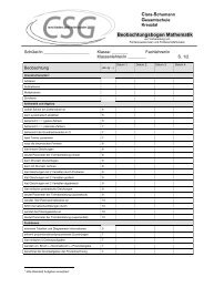 Beobachtungsbogen Mathematik - Zukunftsschulen NRW