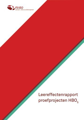 Leereffectenrapport proefprojecten HBO5 - NVAO