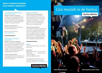 Muziekgebruik live muziek in de horeca (Dutch) - Buma/Stemra