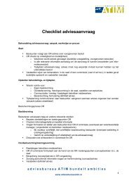 Checklist adviesaanvraag - Adviesbureau ATIM