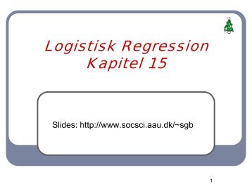 Logistisk Regression Kapitel 15