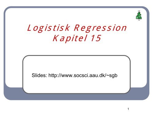 Logistisk Regression Kapitel 15