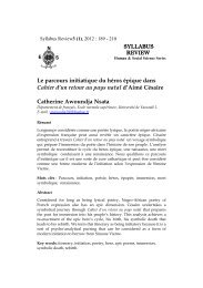 Le parcours initiatique du héros épique dans Cahier d'un ... - L'ENS