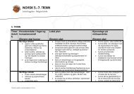 Dalgård skole ordinære trinn lokal fagplan norsk 5 - 7trinn